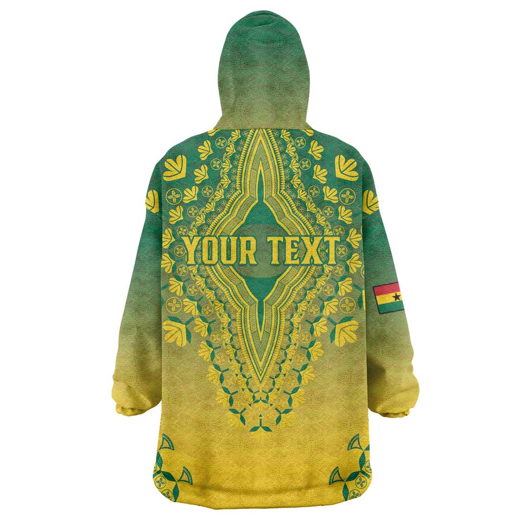 Personalized Afro Ghana Wearable Blanket Hoodie African Dashiki Style - African Pride