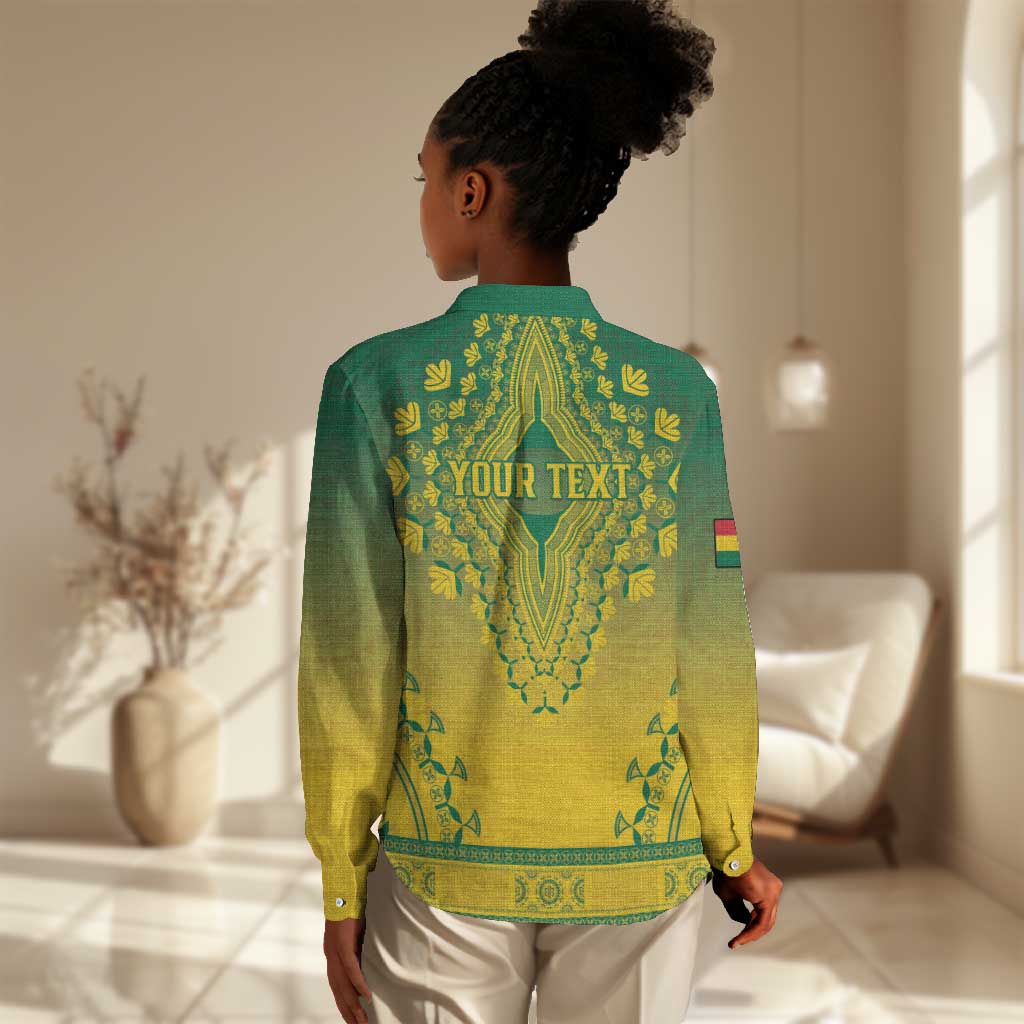 Personalized Afro Ghana Women Casual Shirt African Dashiki Style - African Pride