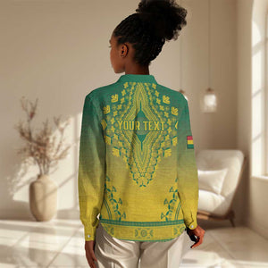 Personalized Afro Ghana Women Casual Shirt African Dashiki Style - African Pride