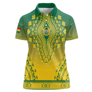Personalized Afro Ghana Women Polo Shirt African Dashiki Style - African Pride