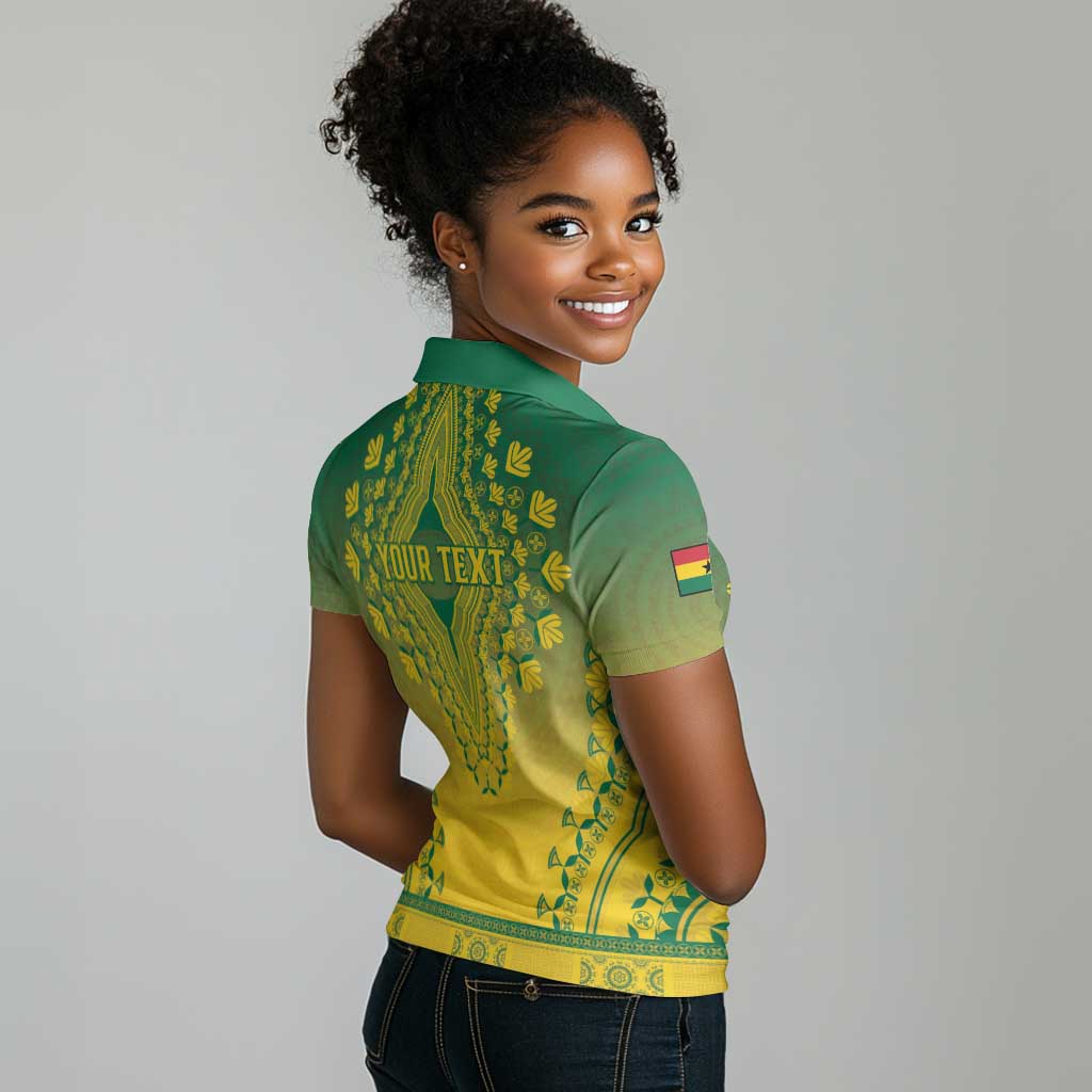 Personalized Afro Ghana Women Polo Shirt African Dashiki Style - African Pride