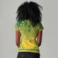 Personalized Afro Ghana Women V-Neck T-Shirt African Dashiki Style - African Pride