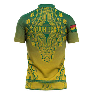 Personalized Ghana African Dashiki Zipper Polo Shirt