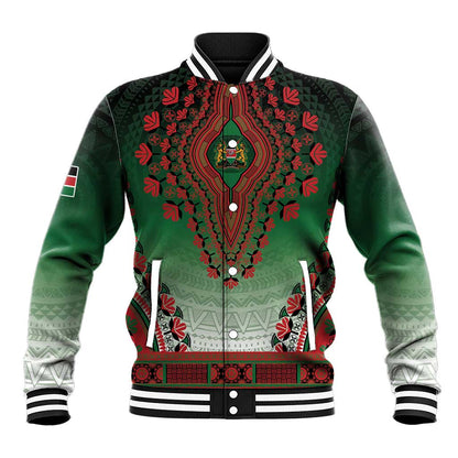 Personalized Afro Kenya Baseball Jacket African Dashiki Style - African Pride
