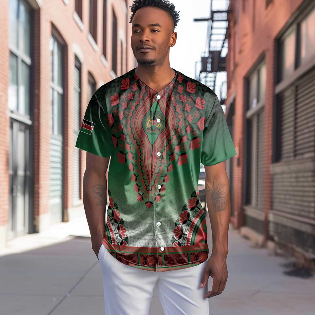 Personalized Afro Kenya Baseball Jersey African Dashiki Style - African Pride