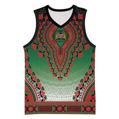 Personalized Afro Kenya Basketball Jersey African Dashiki Style - African Pride
