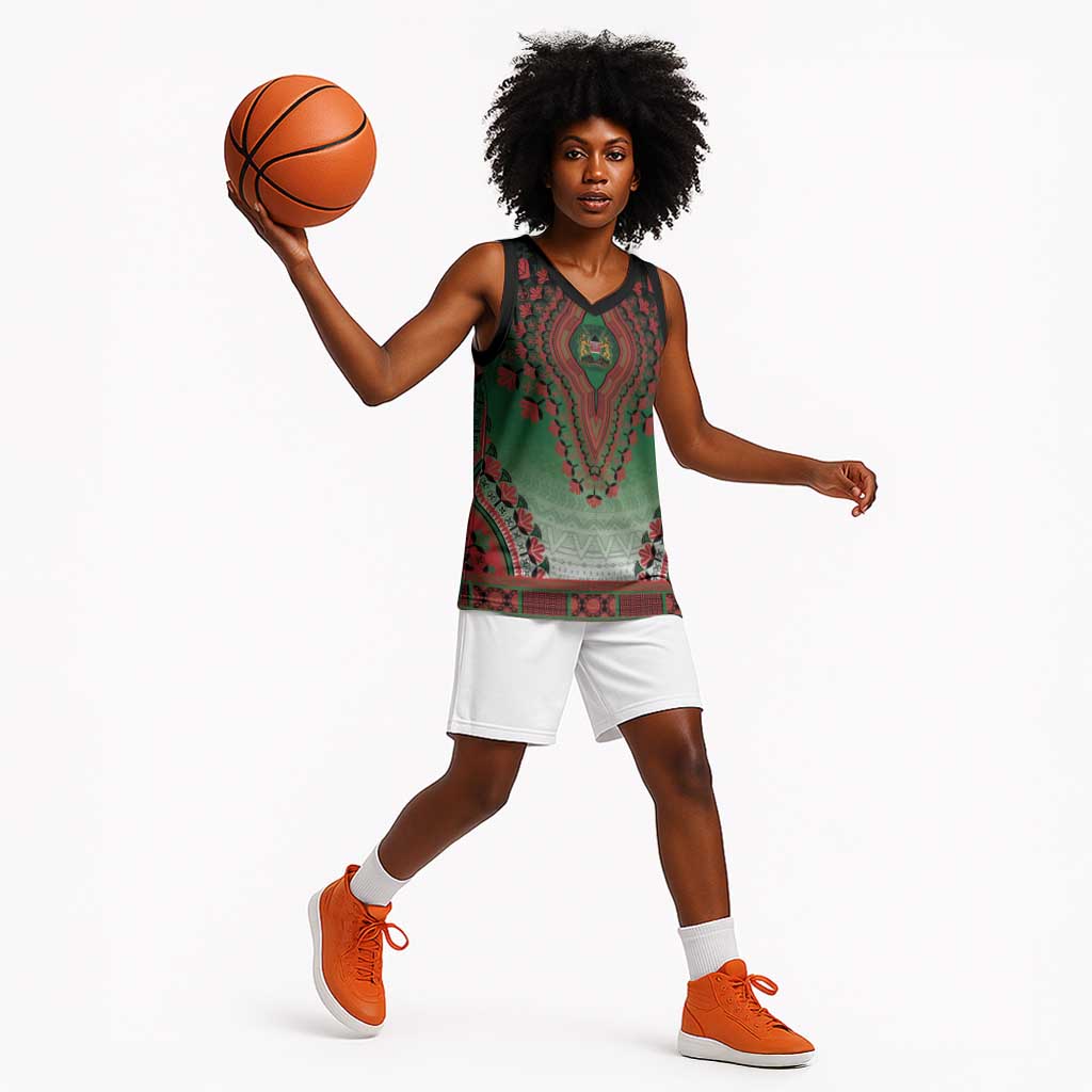 Personalized Afro Kenya Basketball Jersey African Dashiki Style - African Pride