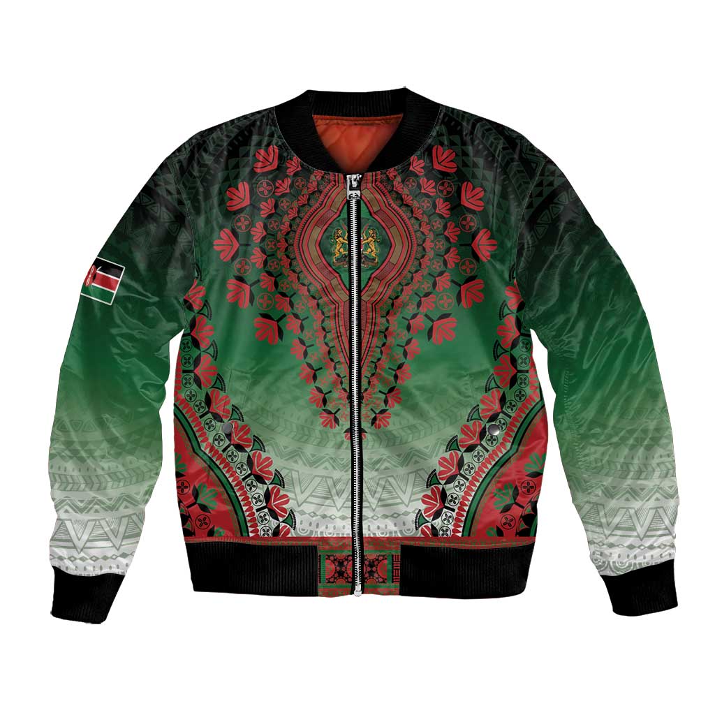 Personalized Afro Kenya Bomber Jacket African Dashiki Style - African Pride