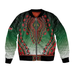 Personalized Afro Kenya Bomber Jacket African Dashiki Style - African Pride