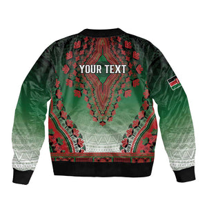 Personalized Afro Kenya Bomber Jacket African Dashiki Style - African Pride
