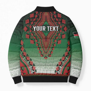 Personalized Kenya African Dashiki Bomber Puffer Jacket
