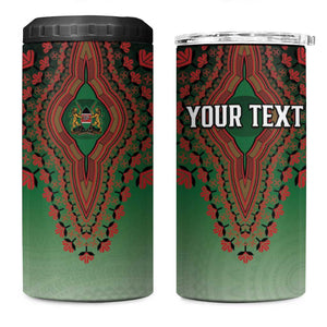 Personalized Afro Kenya 4 in 1 Can Cooler Tumbler African Dashiki Style - African Pride