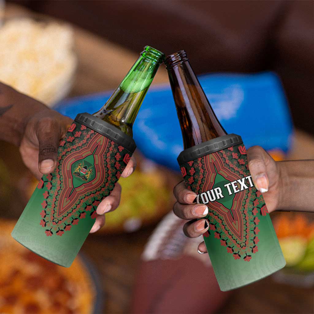 Personalized Afro Kenya 4 in 1 Can Cooler Tumbler African Dashiki Style - African Pride