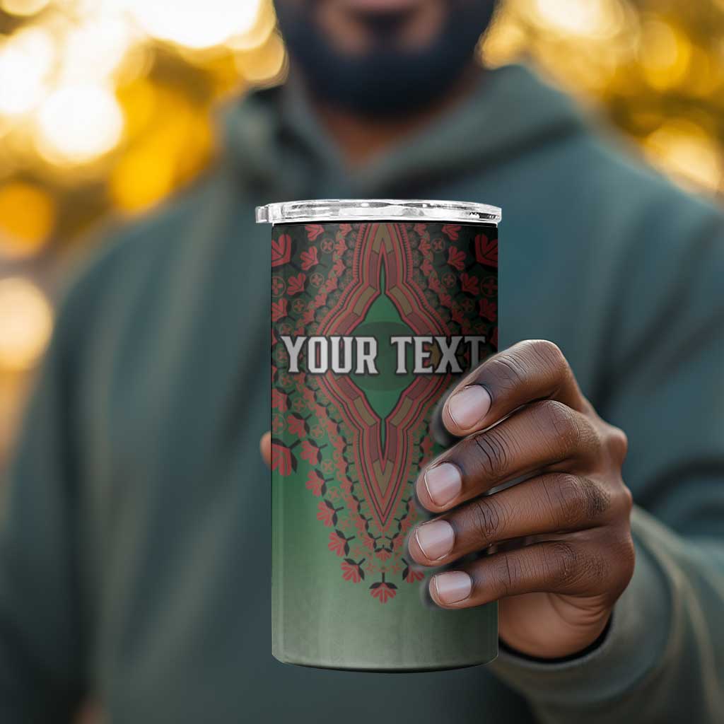 Personalized Afro Kenya 4 in 1 Can Cooler Tumbler African Dashiki Style - African Pride