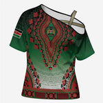 Personalized Kenya African Dashiki Cross Shoulder Shirt
