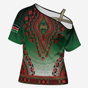 Personalized Kenya African Dashiki Cross Shoulder Shirt