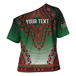 Personalized Kenya African Dashiki Cross Shoulder Shirt