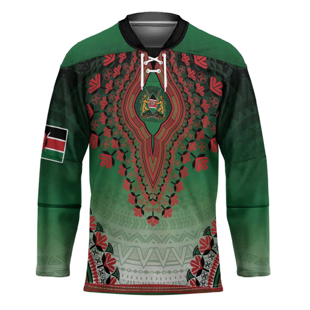 Personalized Kenya African Dashiki Hockey Jersey