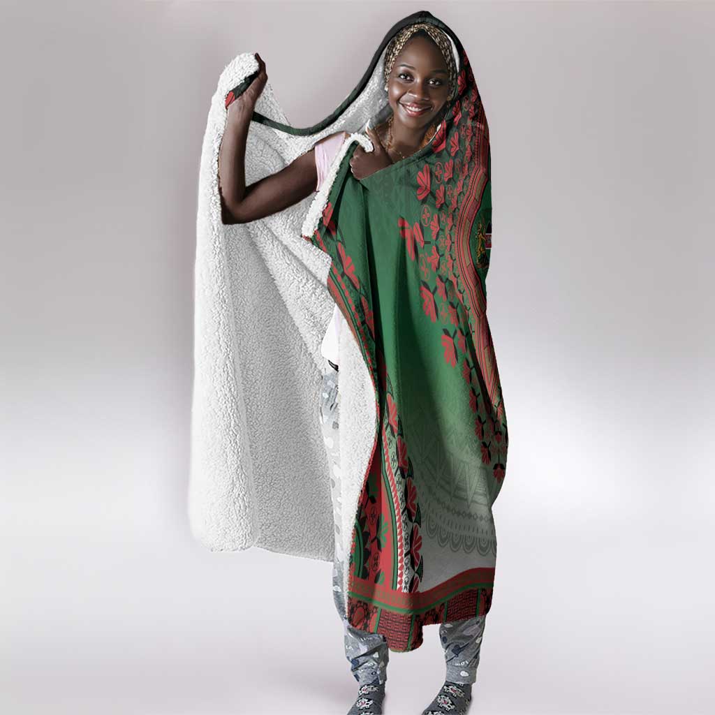 Afro Kenya Hooded Blanket African Dashiki Style - African Pride