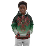 Personalized Afro Kenya Kid Hoodie African Dashiki Style - African Pride