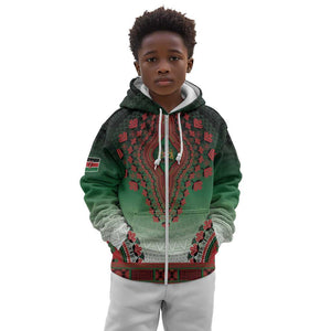 Personalized Afro Kenya Kid Hoodie African Dashiki Style - African Pride