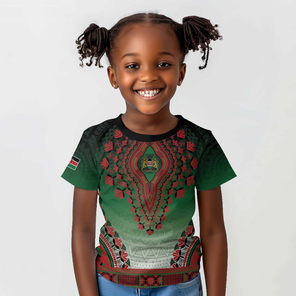 Personalized Afro Kenya Kid T shirt African Dashiki Style - African Pride