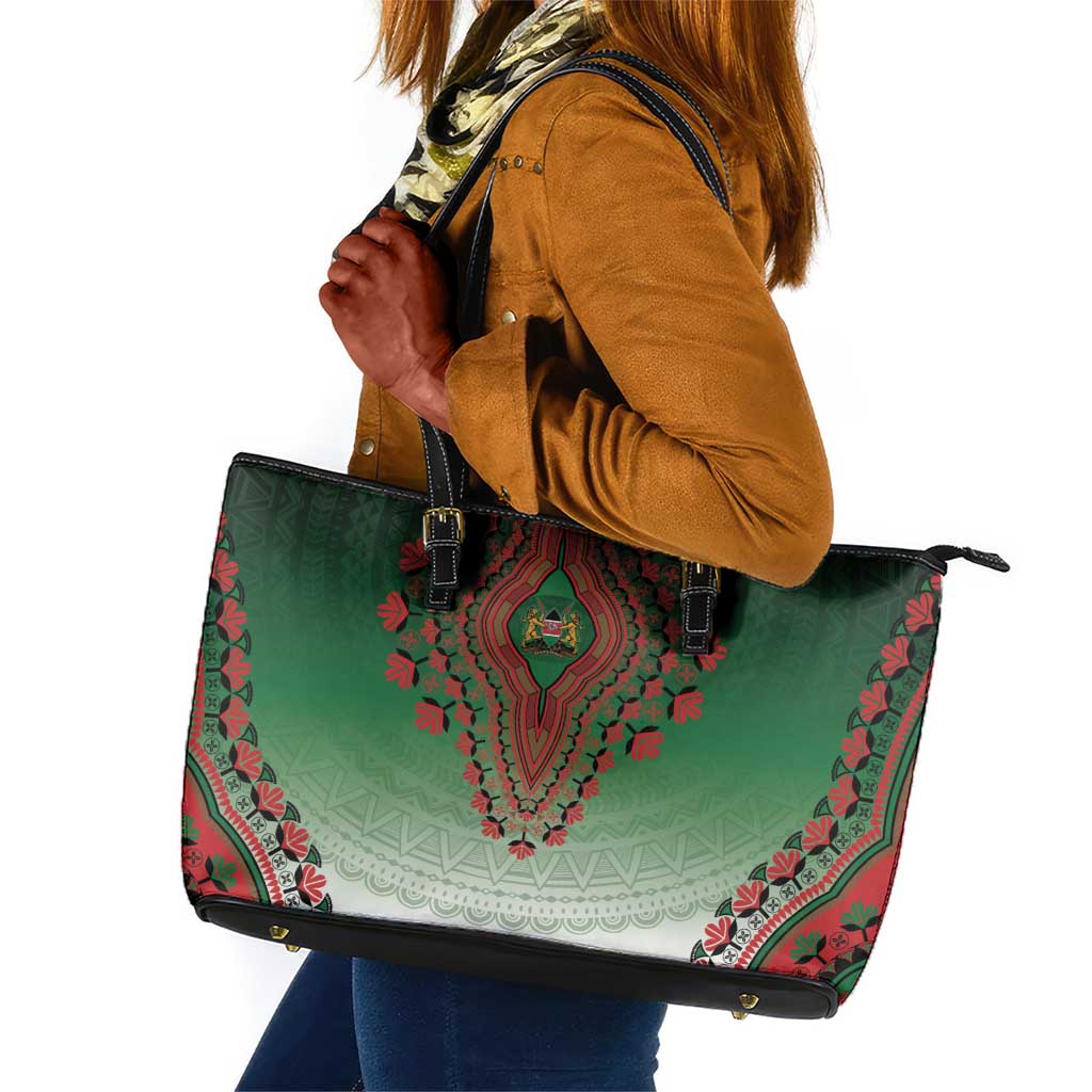Afro Kenya Leather Tote Bag African Dashiki Style - African Pride