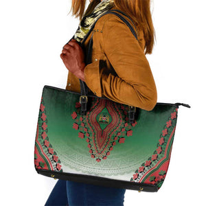 Afro Kenya Leather Tote Bag African Dashiki Style - African Pride