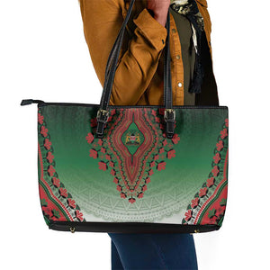 Afro Kenya Leather Tote Bag African Dashiki Style - African Pride