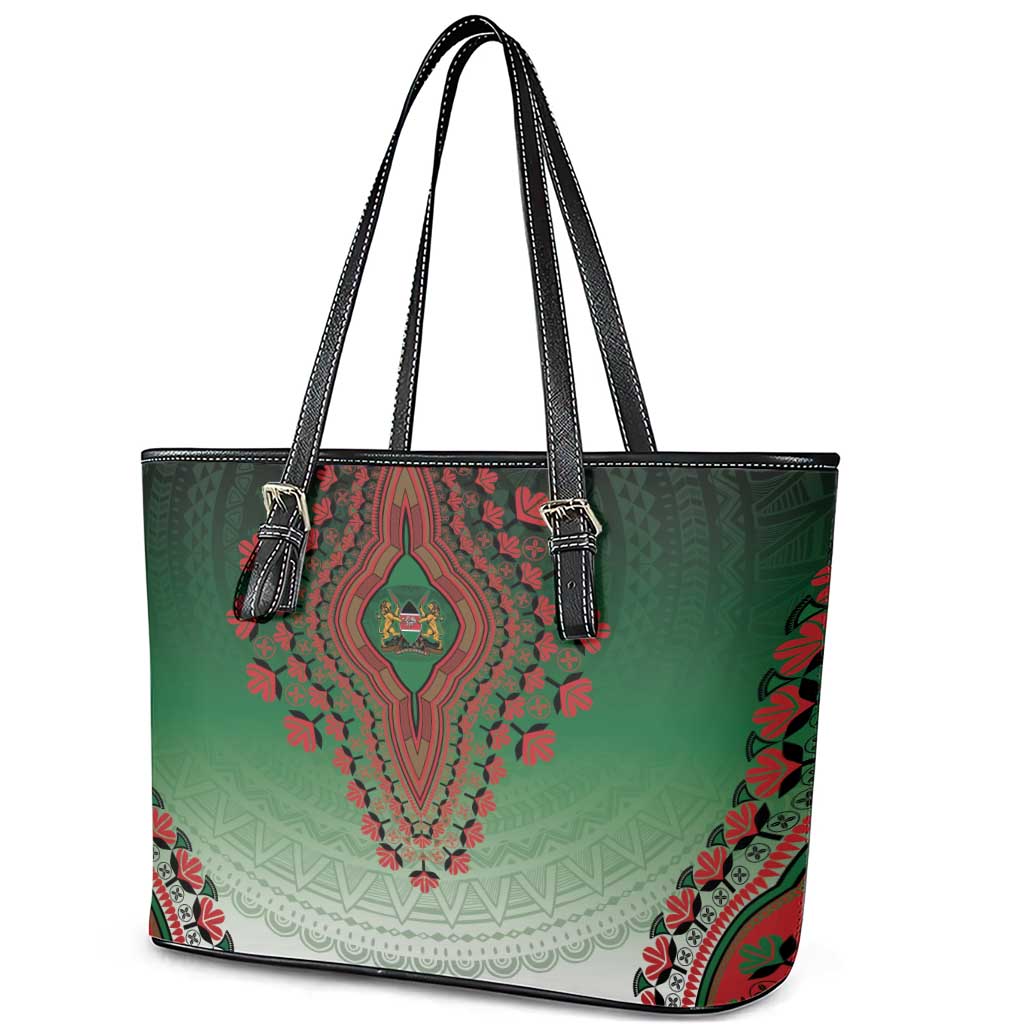 Afro Kenya Leather Tote Bag African Dashiki Style - African Pride