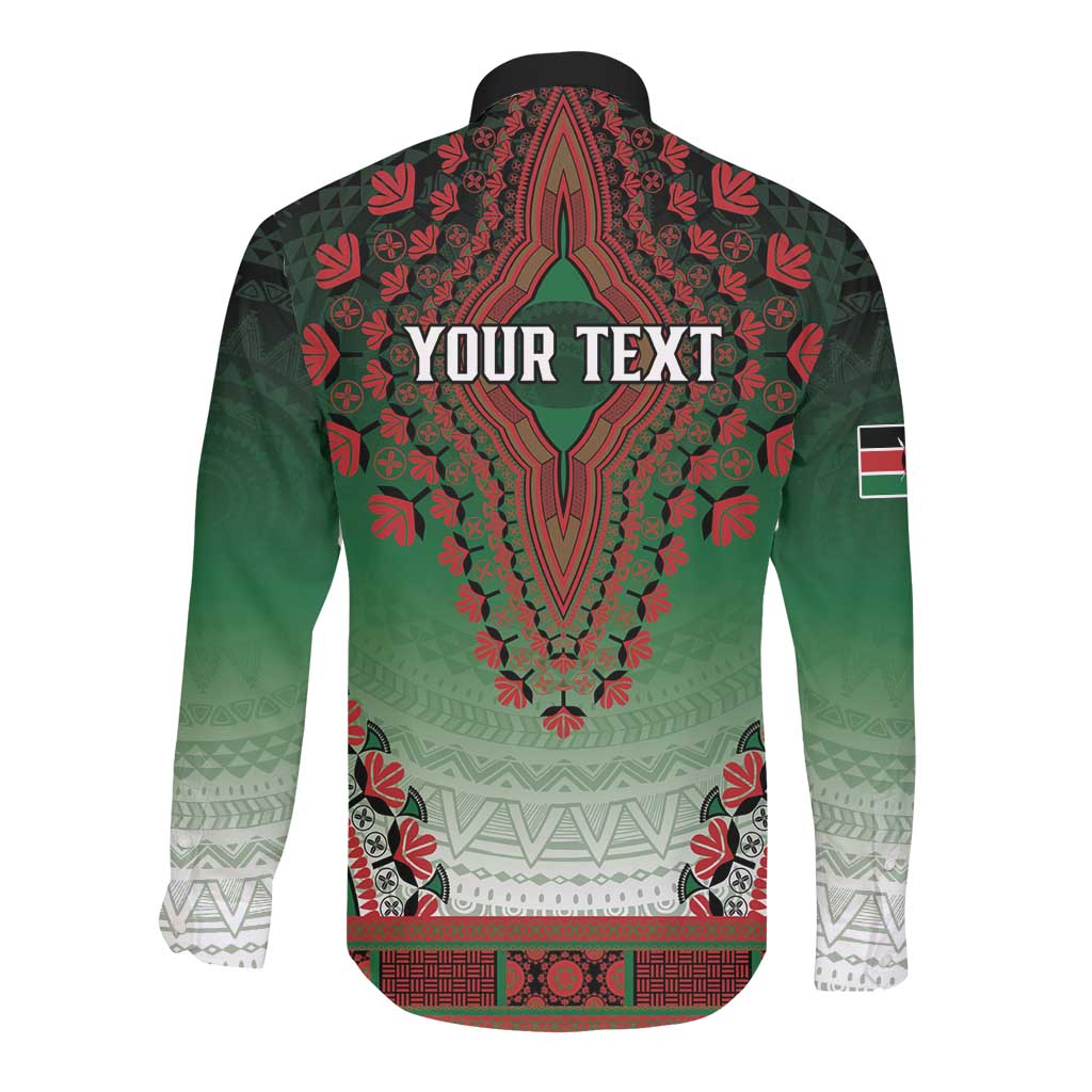 Personalized Afro Kenya Long Sleeve Button Shirt African Dashiki Style - African Pride