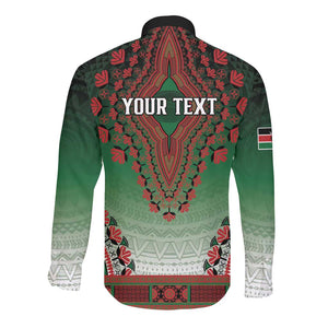 Personalized Afro Kenya Long Sleeve Button Shirt African Dashiki Style - African Pride