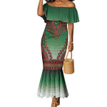 Personalized Afro Kenya Mermaid Dress African Dashiki Style - African Pride