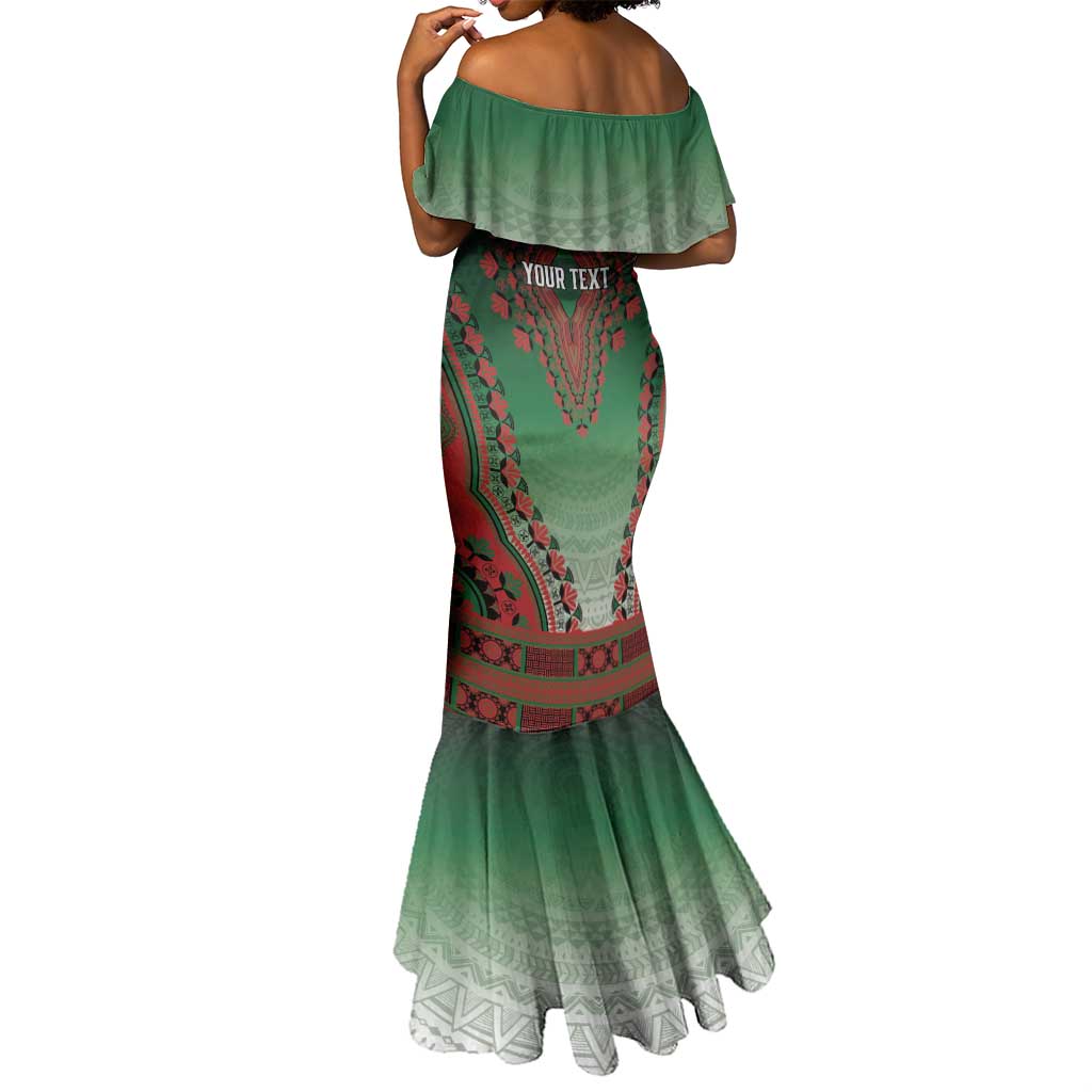 Personalized Afro Kenya Mermaid Dress African Dashiki Style - African Pride