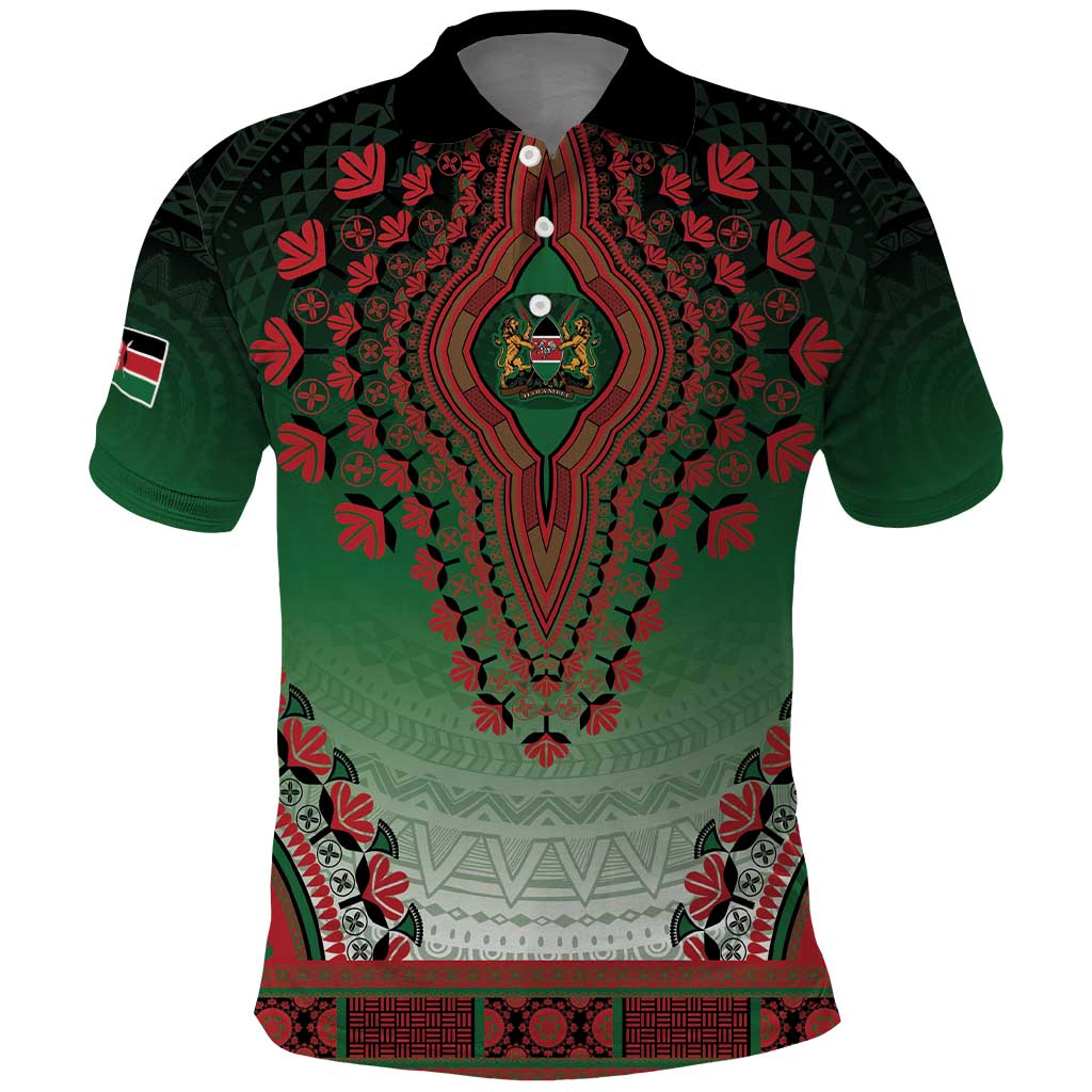 Personalized Afro Kenya Polo Shirt African Dashiki Style - African Pride