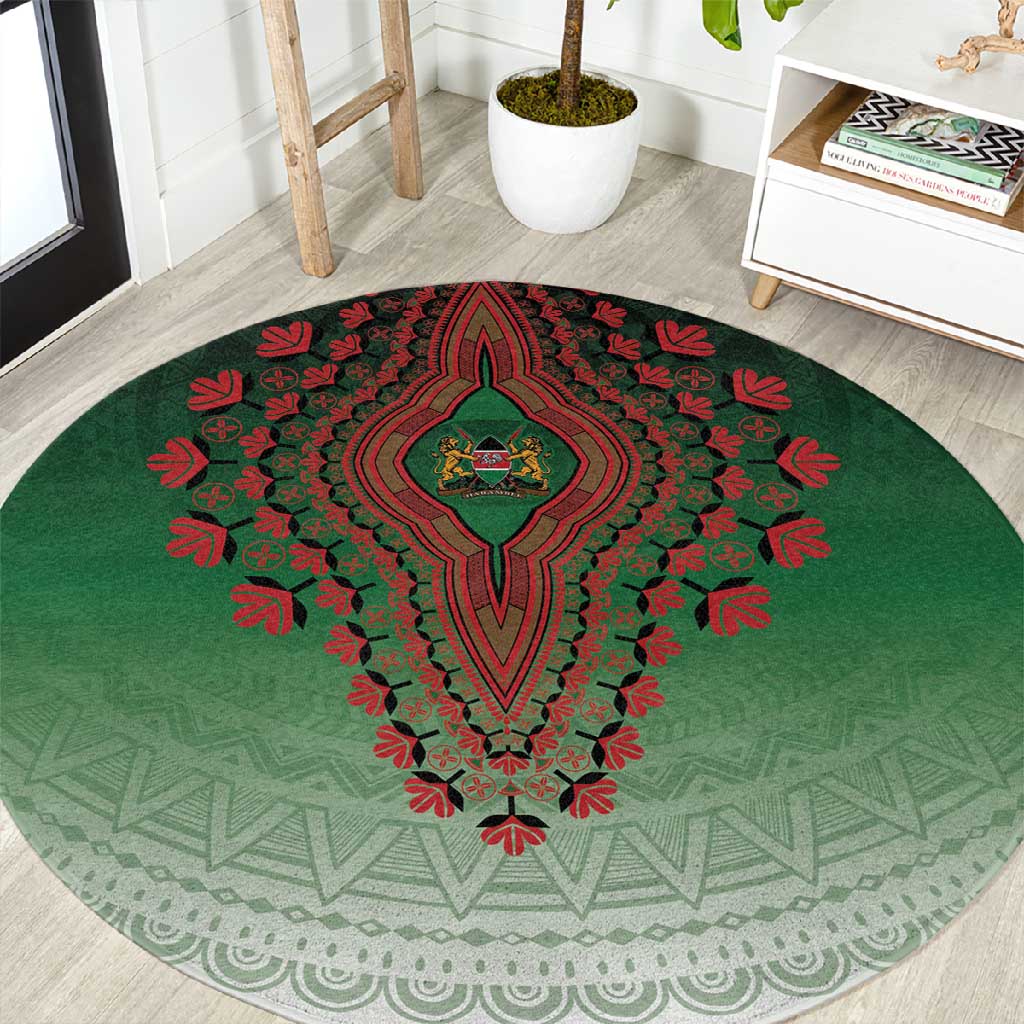 Afro Kenya Round Carpet African Dashiki Style - African Pride