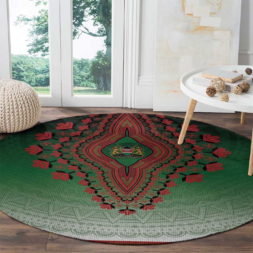 Afro Kenya Round Carpet African Dashiki Style - African Pride