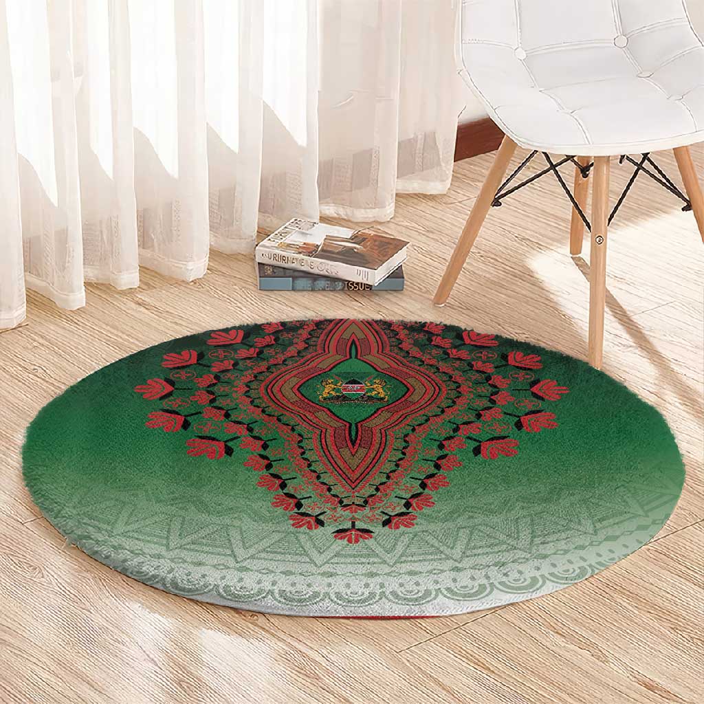 Afro Kenya Round Carpet African Dashiki Style - African Pride