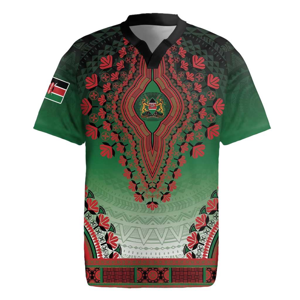 Personalized Afro Kenya Rugby Jersey African Dashiki Style - African Pride
