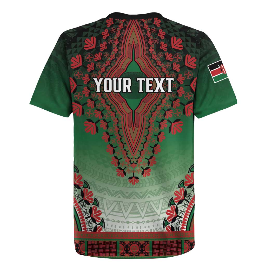 Personalized Afro Kenya Rugby Jersey African Dashiki Style - African Pride
