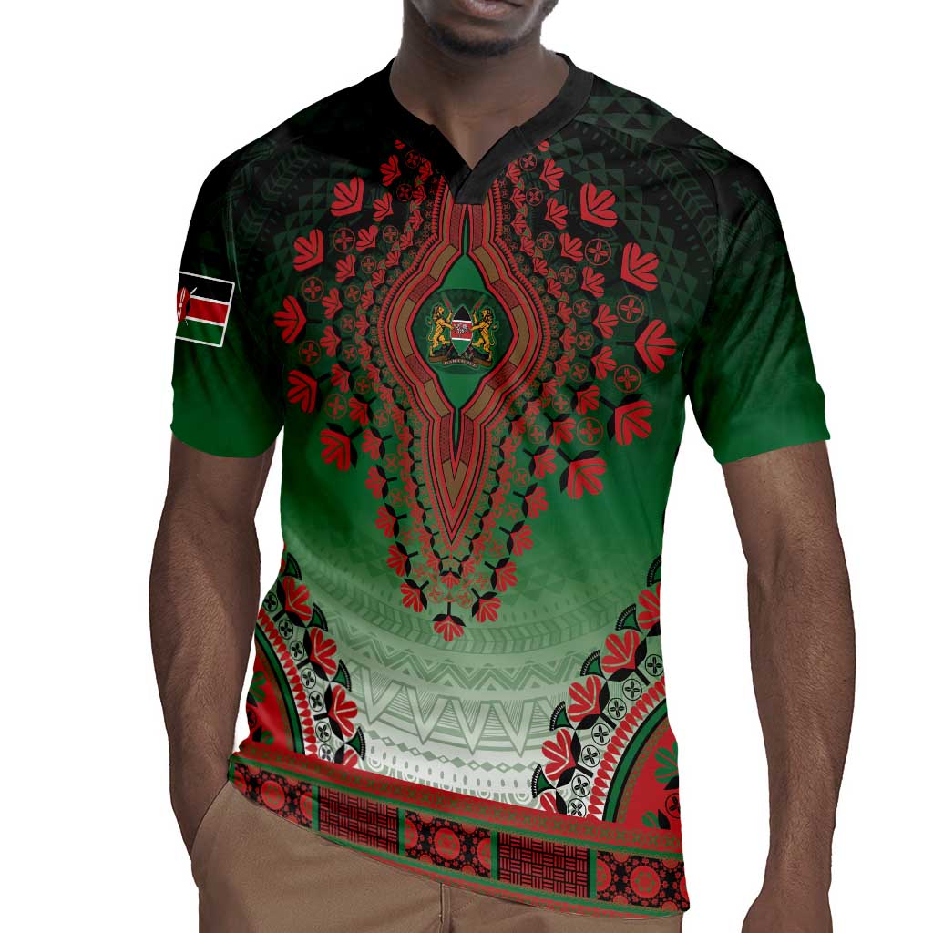 Personalized Afro Kenya Rugby Jersey African Dashiki Style - African Pride