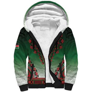 Personalized Afro Kenya Sherpa Hoodie African Dashiki Style - African Pride