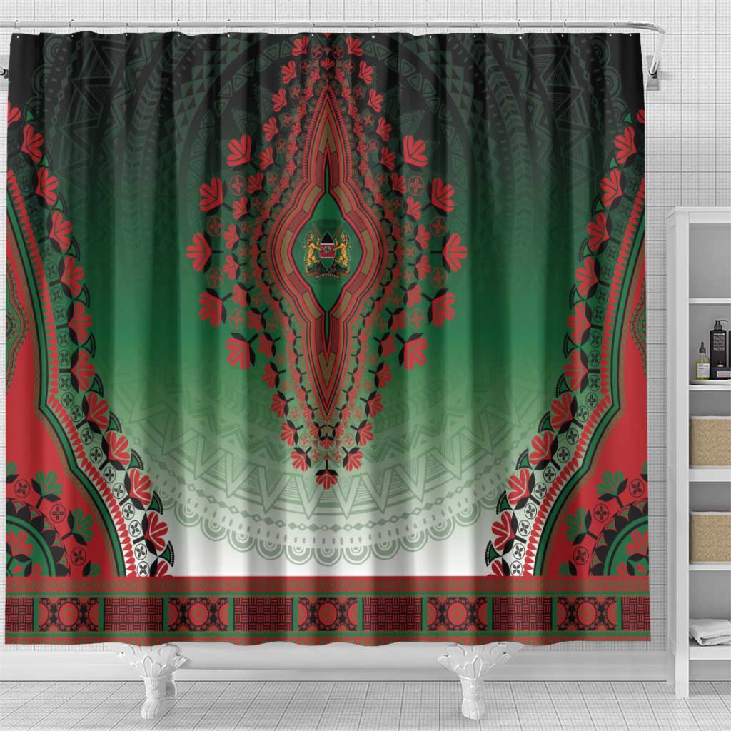 Afro Kenya Shower Curtain African Dashiki Style - African Pride