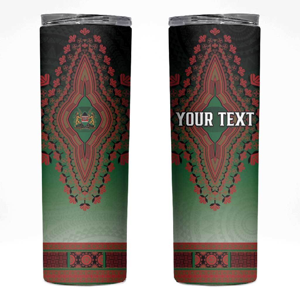 Personalized Afro Kenya Skinny Tumbler African Dashiki Style - African Pride