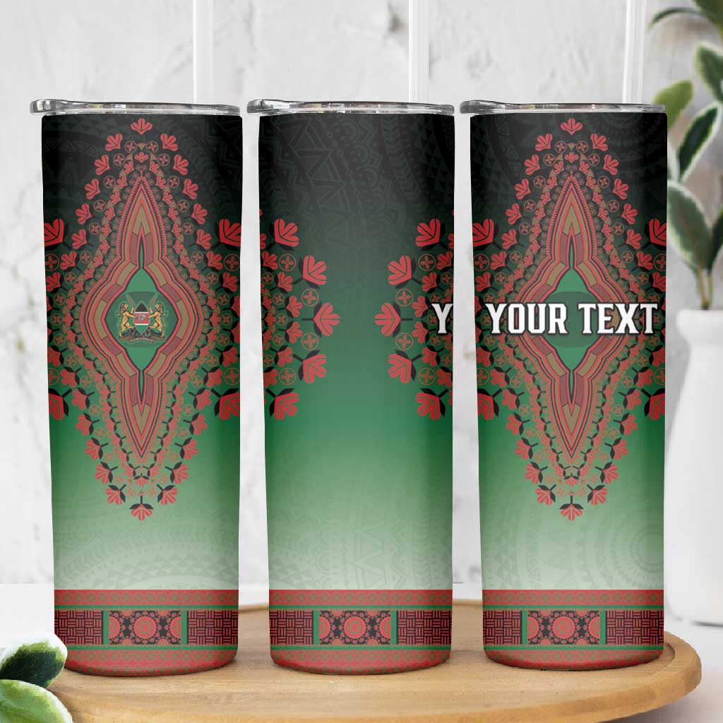Personalized Afro Kenya Skinny Tumbler African Dashiki Style - African Pride
