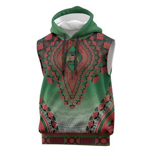 Personalized Afro Kenya Sleeveless Hoodie African Dashiki Style - African Pride