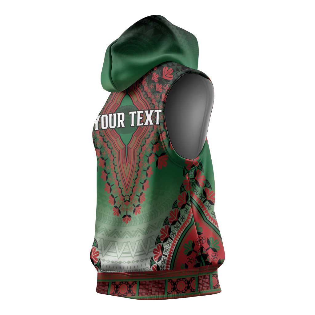 Personalized Afro Kenya Sleeveless Hoodie African Dashiki Style - African Pride