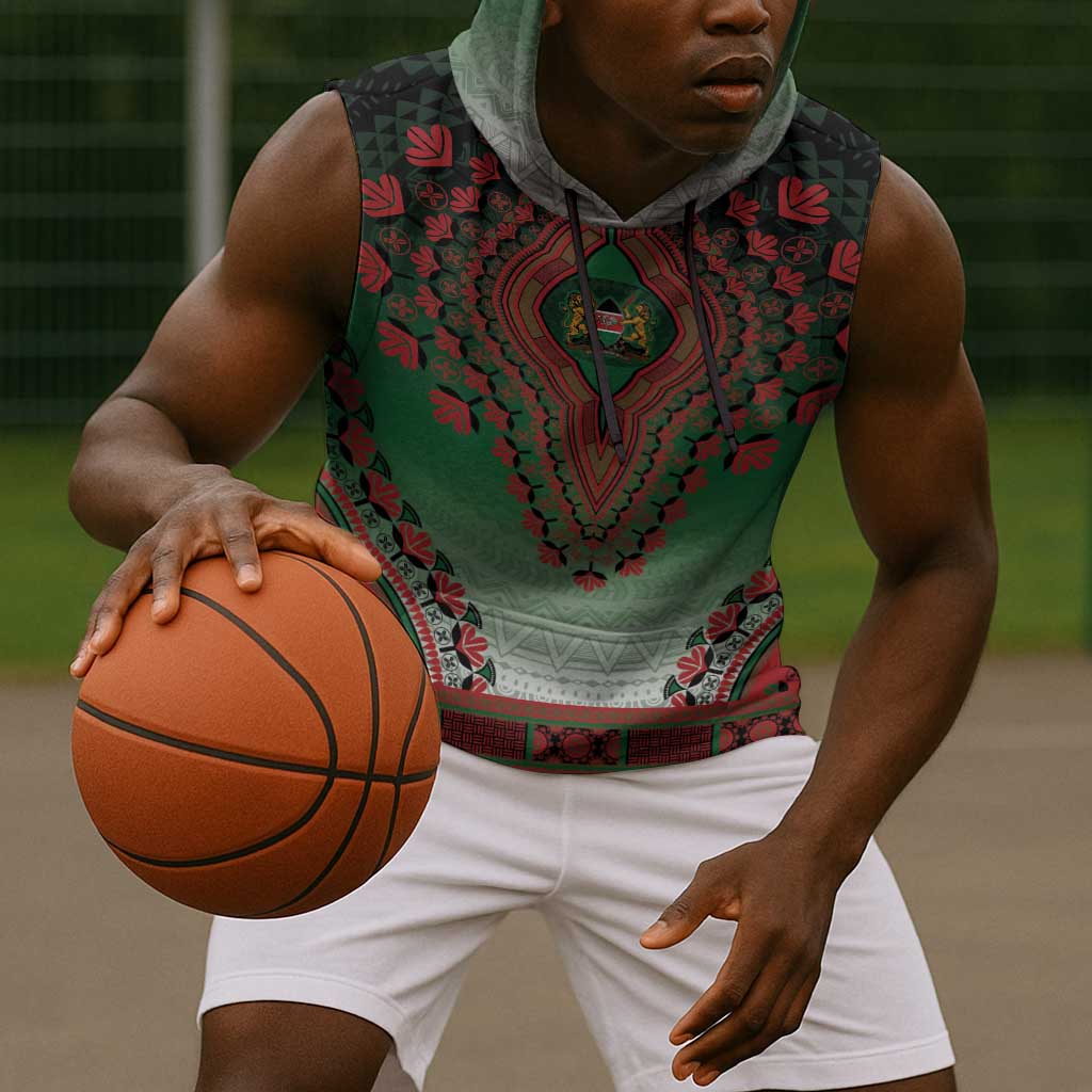 Personalized Afro Kenya Sleeveless Hoodie African Dashiki Style - African Pride