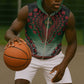 Personalized Afro Kenya Sleeveless Zip Hoodie African Dashiki Style - African Pride
