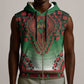 Personalized Afro Kenya Sleeveless Zip Hoodie African Dashiki Style - African Pride